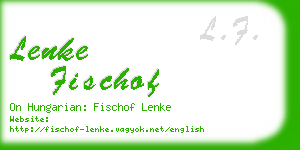 lenke fischof business card